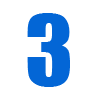 3 Blue Icon