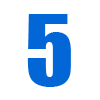 5 Blue Icon